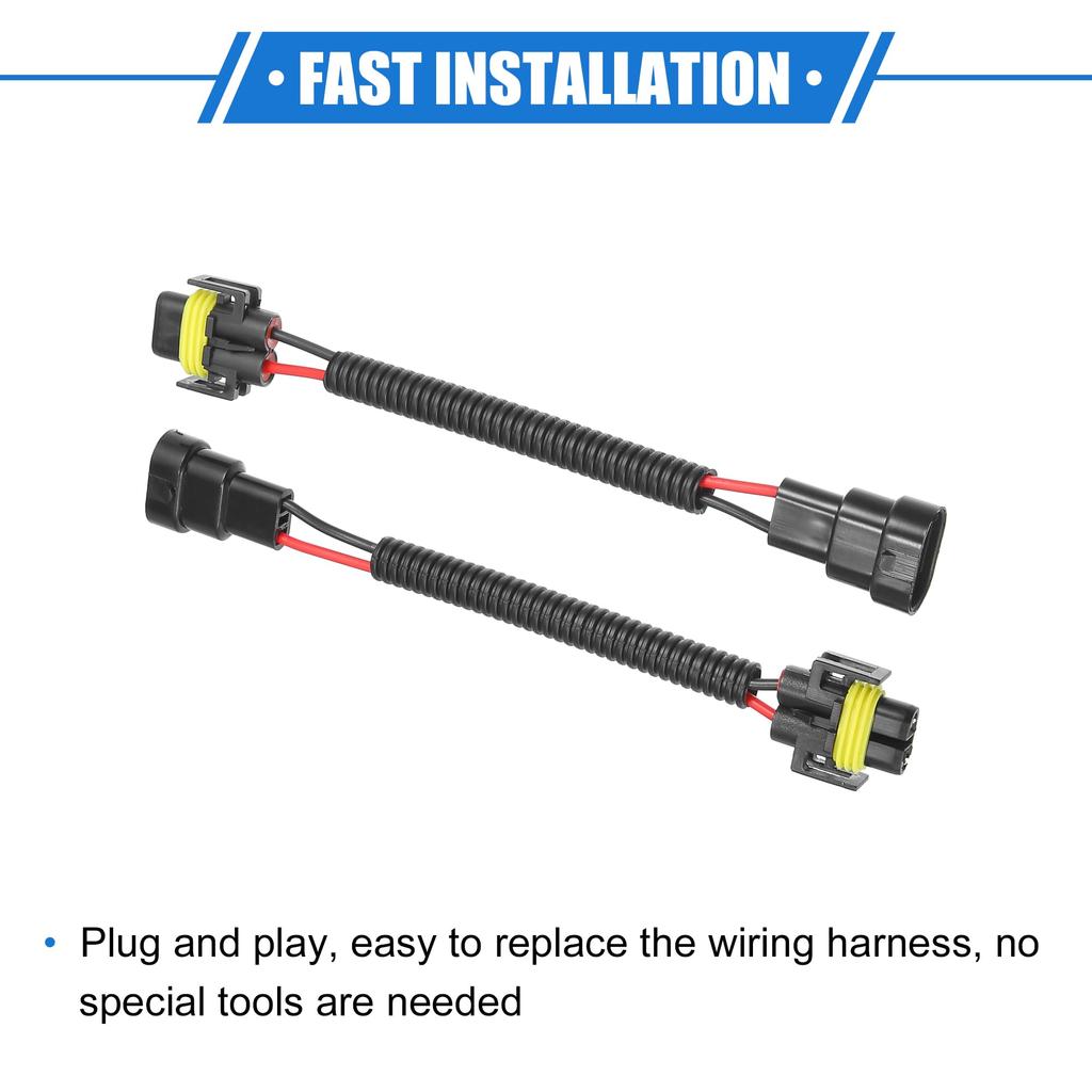 A ABSOPRO Headlight Socket Extension Conversion Wire Harness Fog Lamp Bulb Socket Socket Adapter