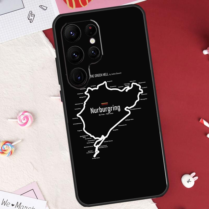 Green Hell Nurburgring Case For Samsung Galaxy S26 Ultra S23 S22 S21 S20 S24 S25 Ultra S10 Plus S25 FE Cover Shell
