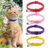 Cat Collar with Bell Soft Cat Safety Collar with Quick Release Buckle Adjustable Nylon Collar for Cats Puppy