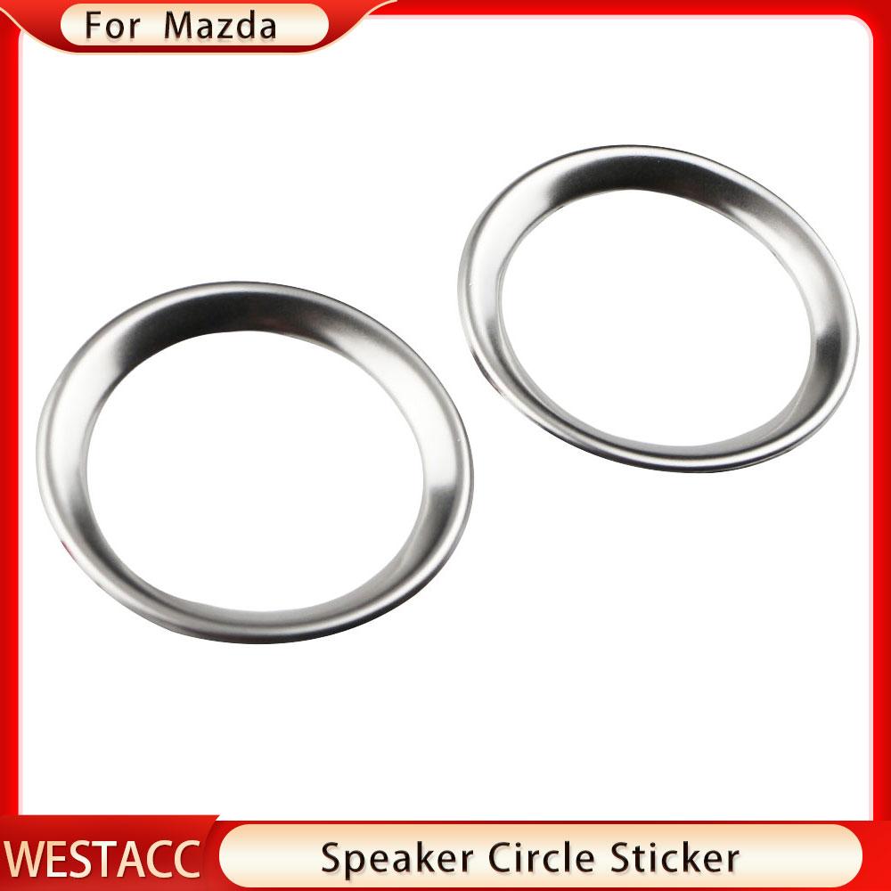 Нержавеющая сталь автомобильный динамик на передней стойке звуковое кольцо накладка декоративная наклейка для Mazda CX-5 CX5 2017-2022
