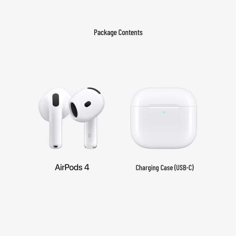 Apple AirPods 4 (Non-Noise Cancelling) with USB-C Charging Case