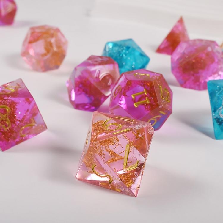 7 стилей формы для кубиков из эпоксидной смолы, силиконовая смола для литья многогранников, игровые кубики, формы для цифр, формы для настольных игр Diy