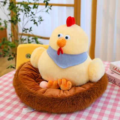 Новая плюшевая игрушка куриное гнездо милый питомец украшение для дома яйцо ребенок дети кукла украшение гнездо для питомца