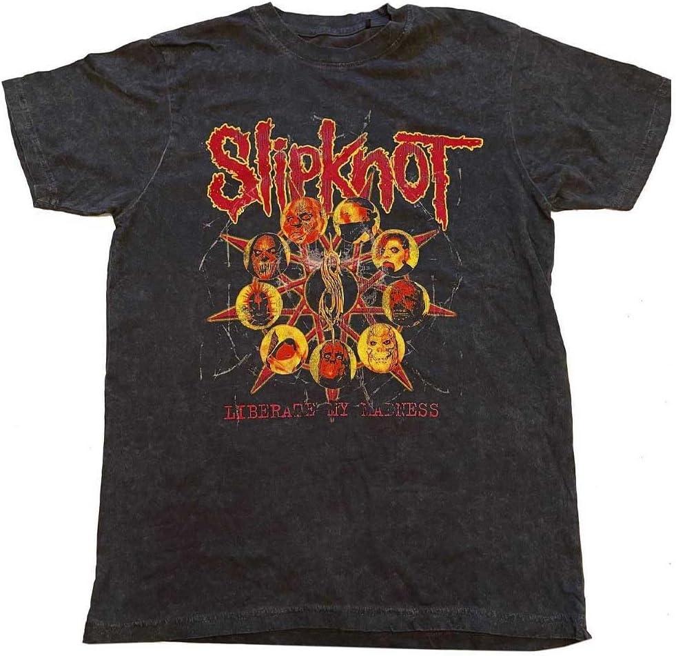 Детская футболка Slipknot Логотип группы Liberate Официальная Черная с эффектом выцветания