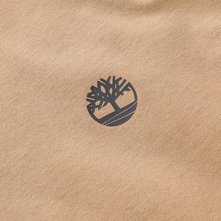 Timberland Повседневная дышащая мужская футболка с принтом, короткий рукав, топ, светло-пшеничный A6EZW-EH3