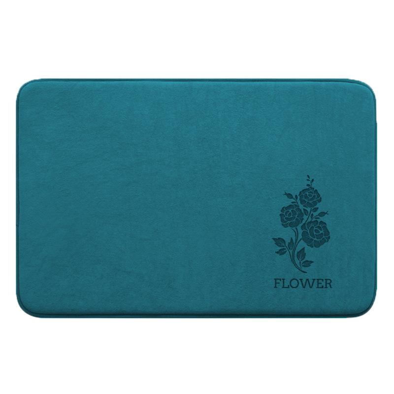 Toilet Absorbent Mat Rose Print Toilet Bathroom Non-slip Mat Carpet Toilet Mat
