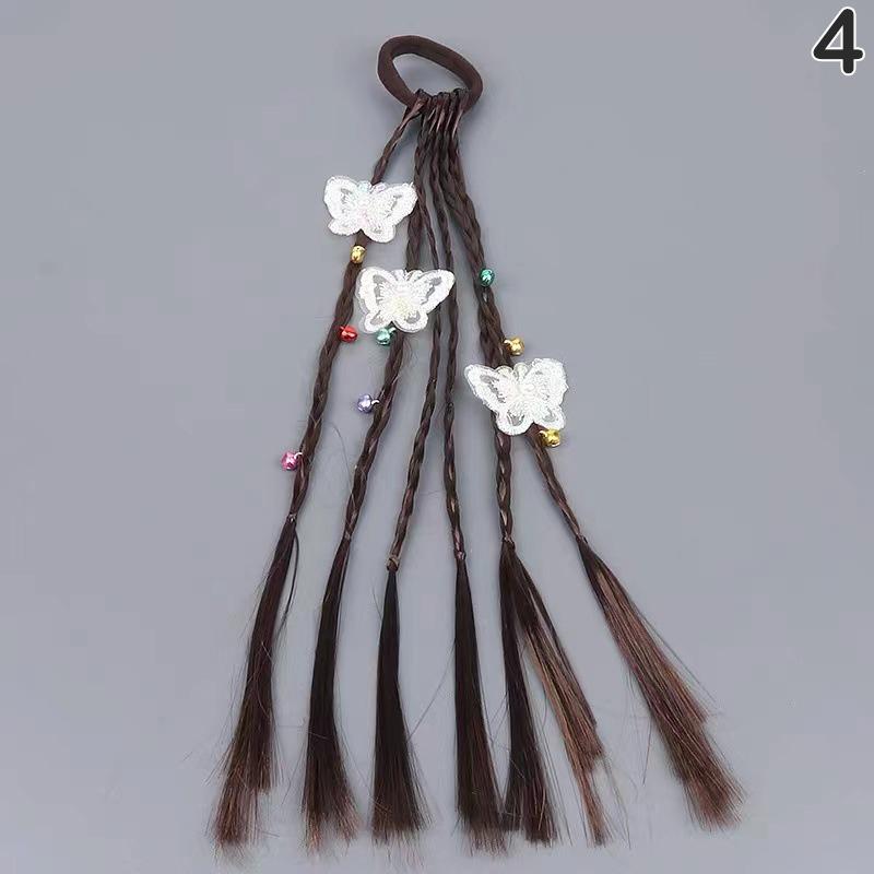 Детский бант, кроличьи ушки, парик, хвостик, грязная коса, петля для волос для хвостика, коса, хвостик, детские цветные плетеные волосы