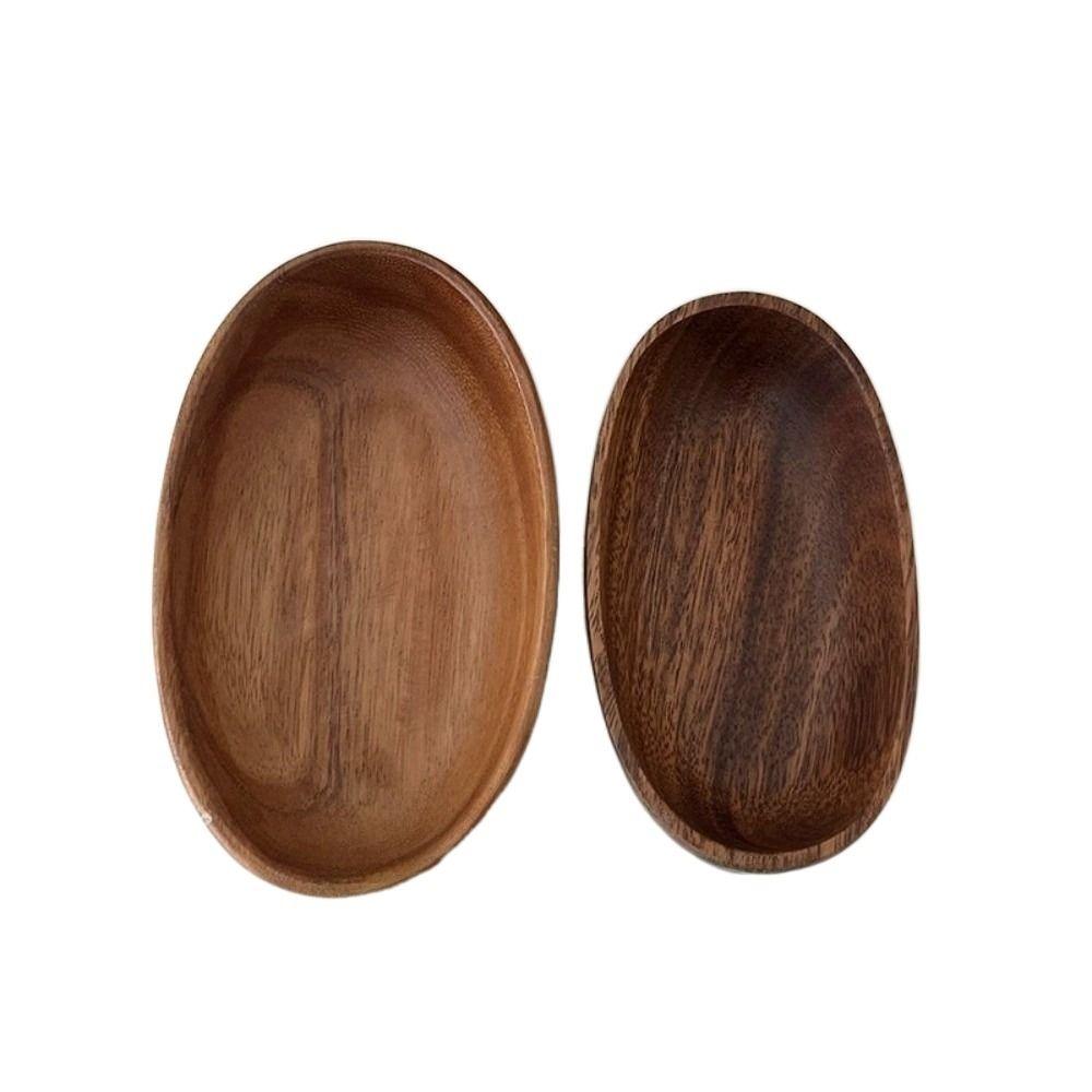 Retro S/M/L Jewelry Storage Box Walnut Large Capacity Entrance Key Organizer Boat Shape Desktop Storage Box