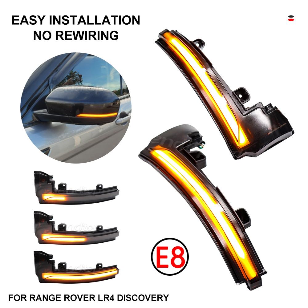 2Pcs Dynamic Rearview Mirror Indicator Lamp Turn Signal Light for Land Rover Discovery 4/LR4 L462 Range Rover Sport Evoque MK IV