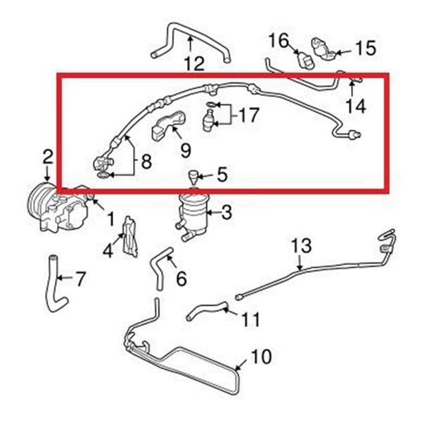 53713SEFG02: Совместимо с шлангом гидроусилителя руля Honda Accord (53713-SEF-G02).