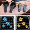 4pc/set Flower Car Outlet Vent Perfume Clips Daisy Car Interior Aromatherapy Fresheners Diffuser Clips Air Outlet Decor Clip
