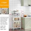 Multi-Layer Kitchen Rack Floor Standing Bathroom Storage Shelves Without Punching Holes Household Multi Layer Kitchen Storage