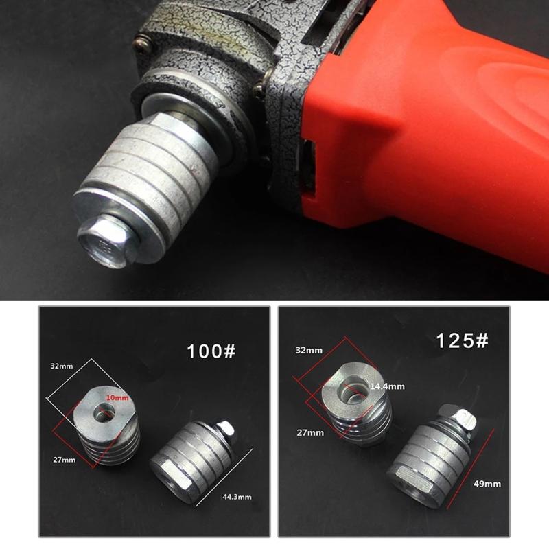 Адаптер для угловой шлифмашины M10 M14 для штробореза Тип 100/125 Стопорные гайки Фланец Внутренний Наружный Комплект для преобразования в штроборез