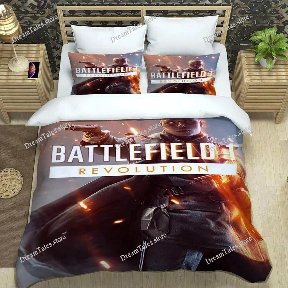 Игровые Постельное Белье Battlefield 3d Изысканный Набор Постельных Принадлежностей Пододеяльник Комплект Покрывал Набор Постельного Белья Роскошный Подарок на День Рождения7
