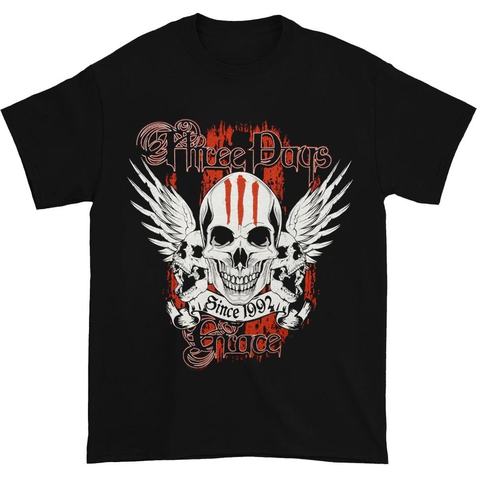 Collection Three Days Grace Short Sleeve Black S2345XL Unisex Tshirt Unisex T-Shirt