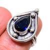 Кольцо ручной работы из стерлингового серебра 925 пробы с топазом London Blue Topaz, размер 7 R4A11