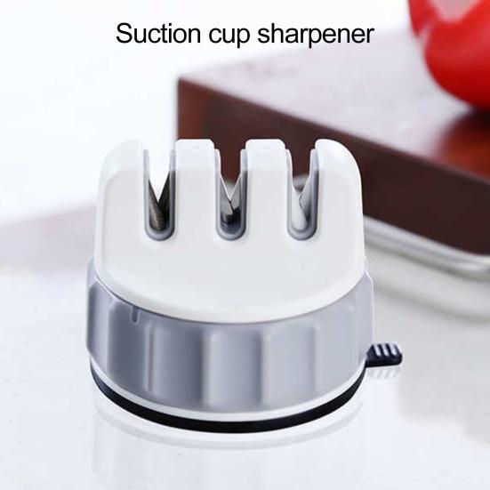 Мини-точилка для ножей Легкая заточка лезвий с прочной присоской Простая в использовании точилка для лезвий с 3 изогнутыми частями