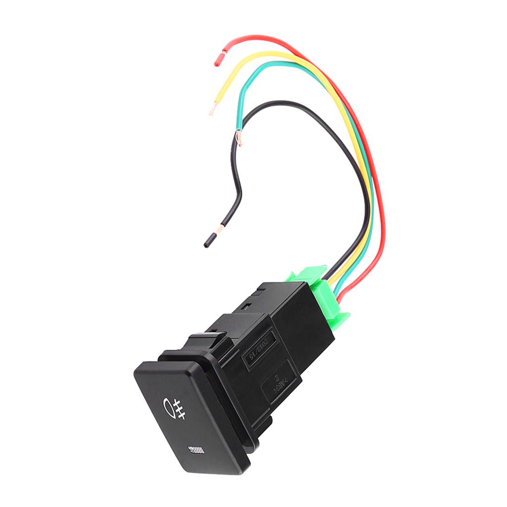 DC 12V 4-проводной автомобильный переключатель противотуманных фар Кнопка включения/выключения противотуманных фар Для Toyota Желтый индикатор
