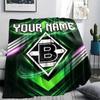 1PC Custom Name Vfl Gladbach Patterned Flannel Blanket Suitable For All Seasons for Home Decor Warmth and Comfort Gifts Holiday Present