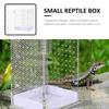 Tank Reptile Pet Terrarium Feeding Container Enclosure Mantis Reptiles Praying Habitat White