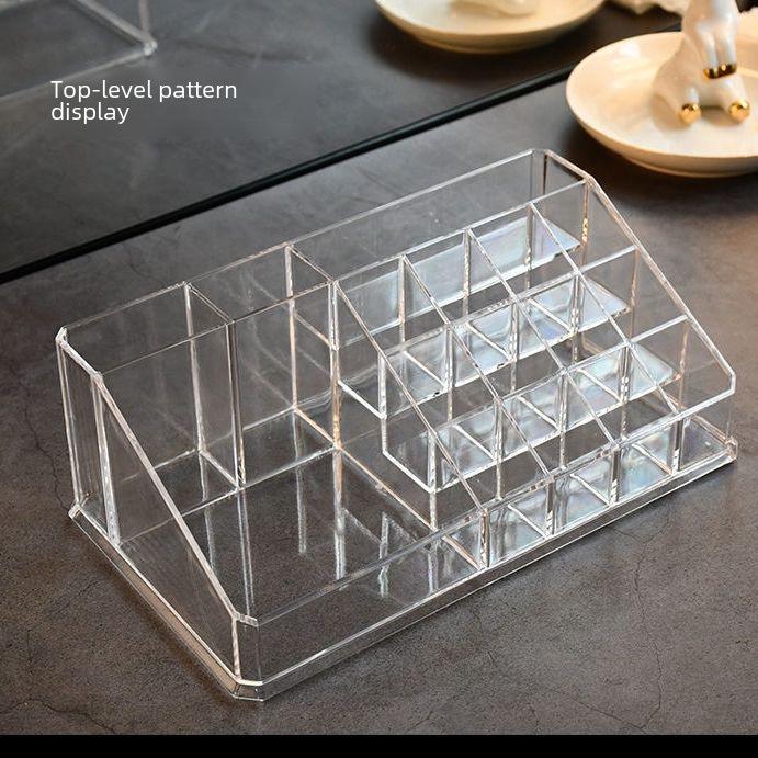 Acrylic Velvet Jewelry Storage Box for Earrings, Bracelets, and Cosmetics - Light Luxury Design