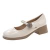 Soft Mary Jane Shoes Fashionable and Comfortable Spring and Summer Middle Heel Soft Bottom Commuting Small Size Women's Shoes