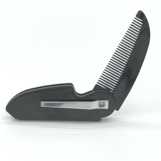 Складной гребень для усов, портативный гребень для бороды, тонкие зубья, пластиковый карманный гребень, антистатический, дорожный, мини-мужской
