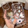 Fashion Floral Phone Case For Iphone 16 15 14 Pro Max 13 12 11 Shockproof Silicone Case Clear Cover