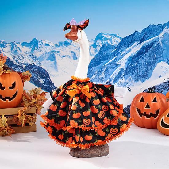 Наряд для гуся для 23-дюймовой цементной пластиковой статуи гуся, одежда и аксессуары для гуся на Хэллоуин для декора улицы, патио, двора, газона