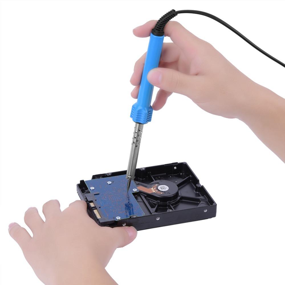 Quick Heating Hand Solder Tool Kit Plastic Handle Soldering Brazing Equipment DIY Projects