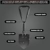 Digging Shovel, 47 cm, Lightweight and Foldable, High Carbon Steel, Digging Trowel, for Camping, Hiking, Car, Emergency, Home, Garden