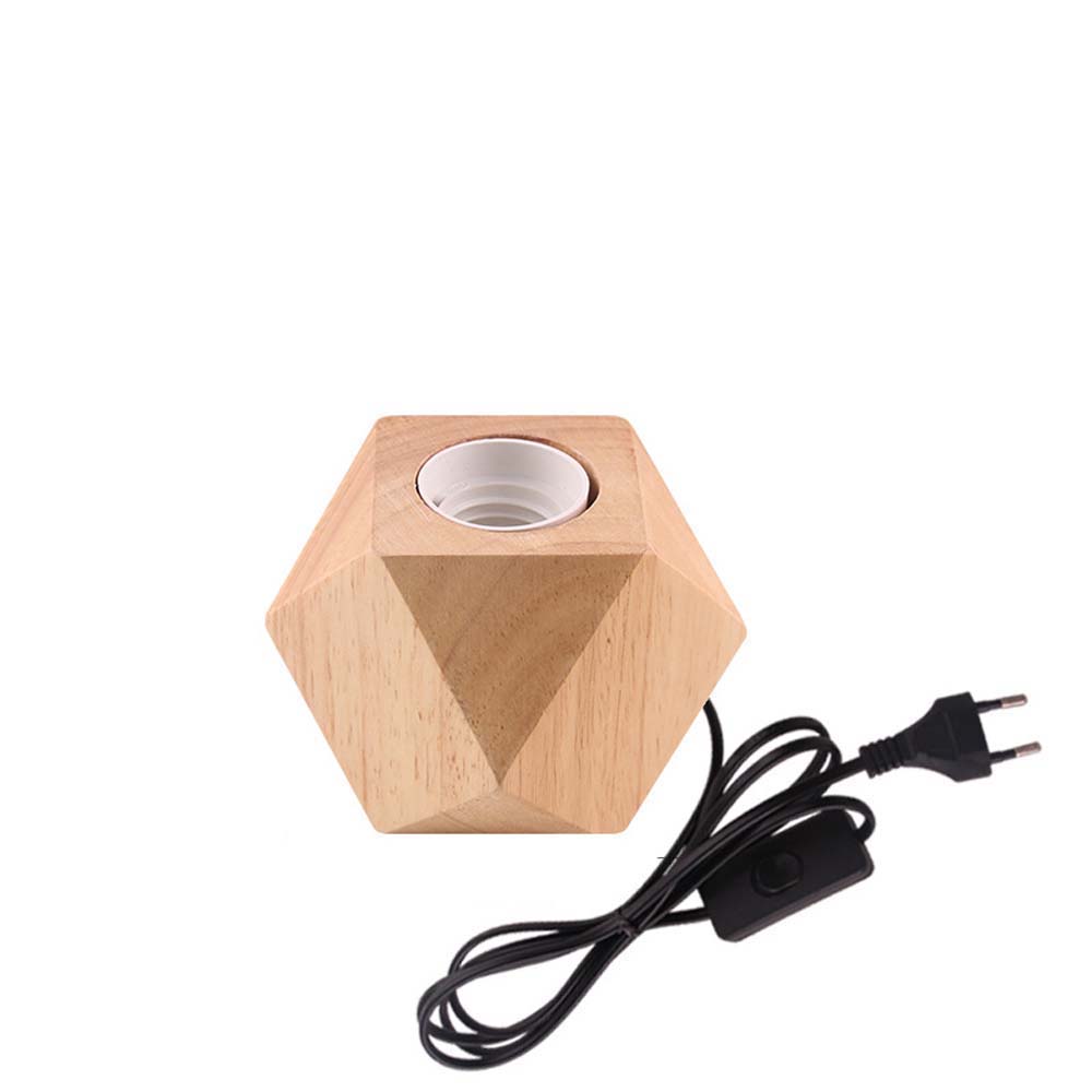 Wood Home Decor Living Room Night Light Lamp Stand Base Bulb Holder Lamp Base Wood Lamp Holder