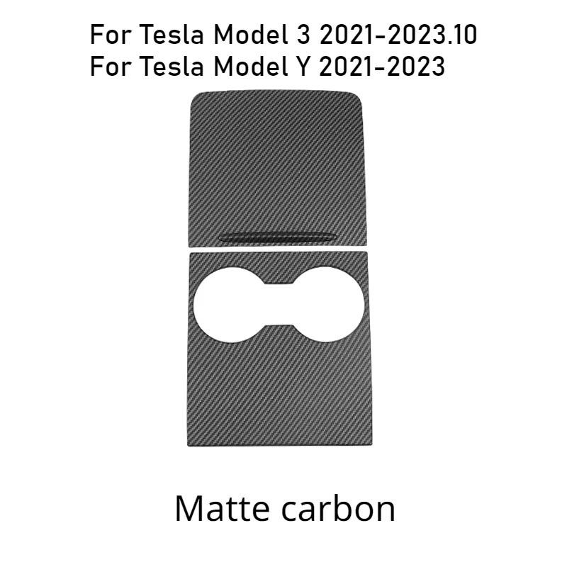 For Tesla Model 3 Y Center Console Patch with Push Handle Center Console Panel ABS Cover Fit with Original Car Protective Decor