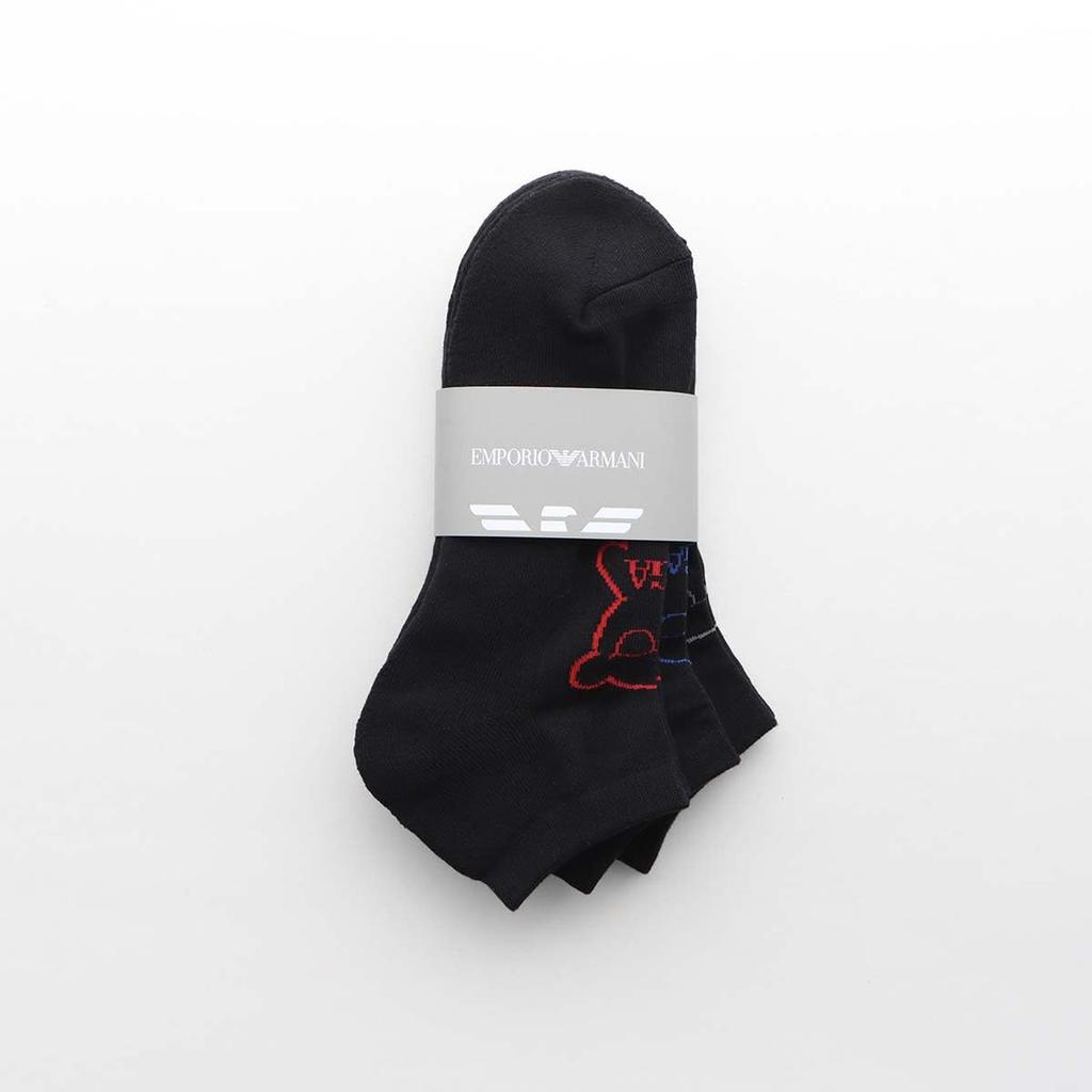 [Emporio Armani] Набор из 3 пар Носки для кроссовок Emporio Armani Manga Bear, повседневные, с махровой подошвой, сделано в Японии, мужские носки, подарок, 92342718 (Япония, Ном