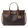 Michael Kors MK Carson Logo Print Leather Tote Bag Medium Women handbags Dark-Brown 35S5G2ZS3B-BROWN