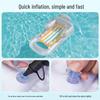 Transparent PVC Inflatable Lounger with Backrest - Single Person Floating Bed for Adults