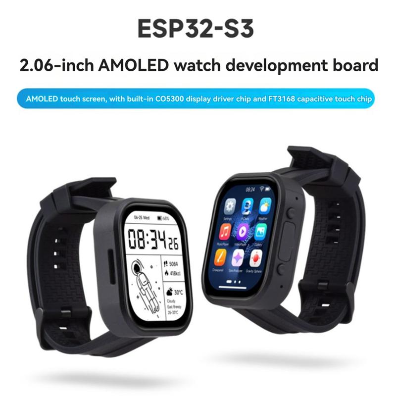 A45U ESP32-S3 2,06-дюймовая плата разработки часов AMOLED сенсорный экран ИИ Сяочжи FT3168 Емкостный сенсорный чип