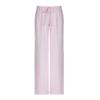 Women Casual Pants Straight Wide Leg Striped Print Long Trousers Adjustable Waist Strap Loose Fit Lounge Pants