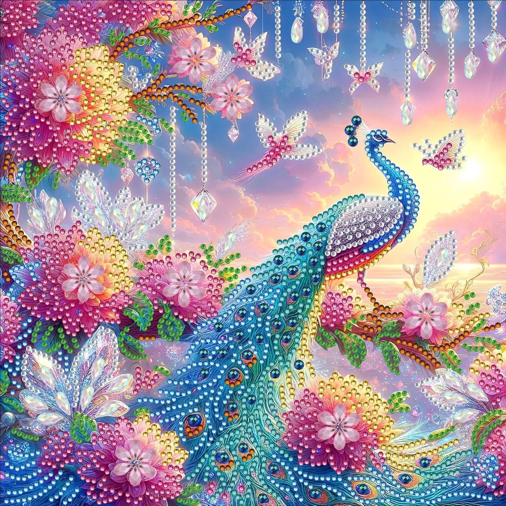 Алмазная мозаика, Алмазная мозаика специальной формы, Набор материалов для ручной работы (наклейки) 30 * 30 Алмазные наклейки Декоративная картина своими руками Трансграничный