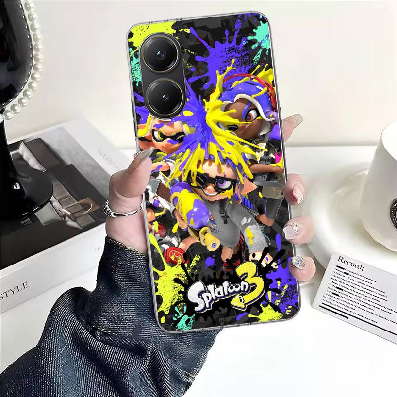 Игровой S-Splatoons Мягкий чехол для телефона для Xiaomi Redmi 15C 15 13C 13 Poco X5 X6 X7 F7 Ultra M7 12C 12 10 10C 9C 9A 9T 9 Fundas Poco X