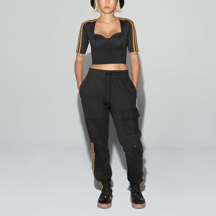 adidas Оригиналы x Ivy Park Кросс-карго спортивные штаны Парный стиль Черный Унисекс H38828