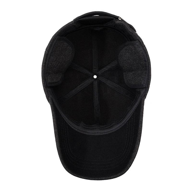Мужская термозащитная кепка для ушей среднего и пожилого возраста, хлопковая кепка для папы, утепленная кепка, уличное ворсовое толстая бейсболка