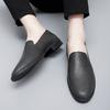 Fashion 2025 Spring Autumn New Men's Flat Casual Shoes Soft Bottom Comfortable Men's Driving Shoes Anti Slip Simple Leather Loafers