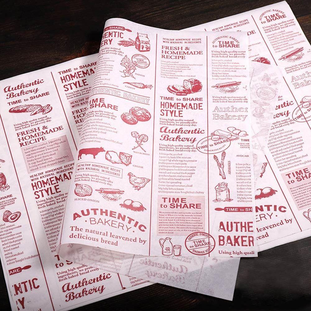 Wax Paper Non-stick Newspaper Style Wax Paper Oil-proof Baking Paper Wrapping Paper Food Packaging