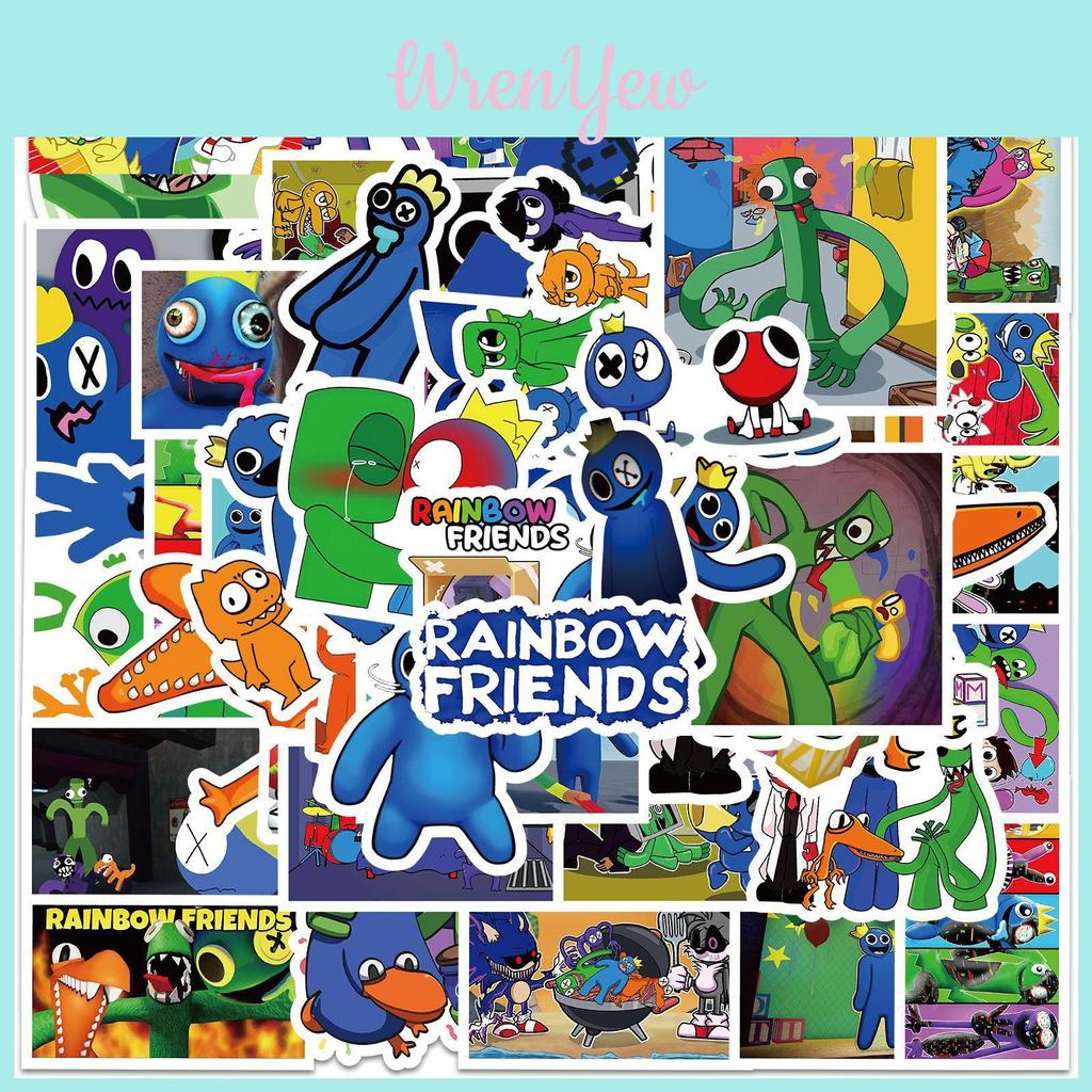 Водонепроницаемый и многоразовый набор стикеров Roblox Rainbow Friends из 60 штук
