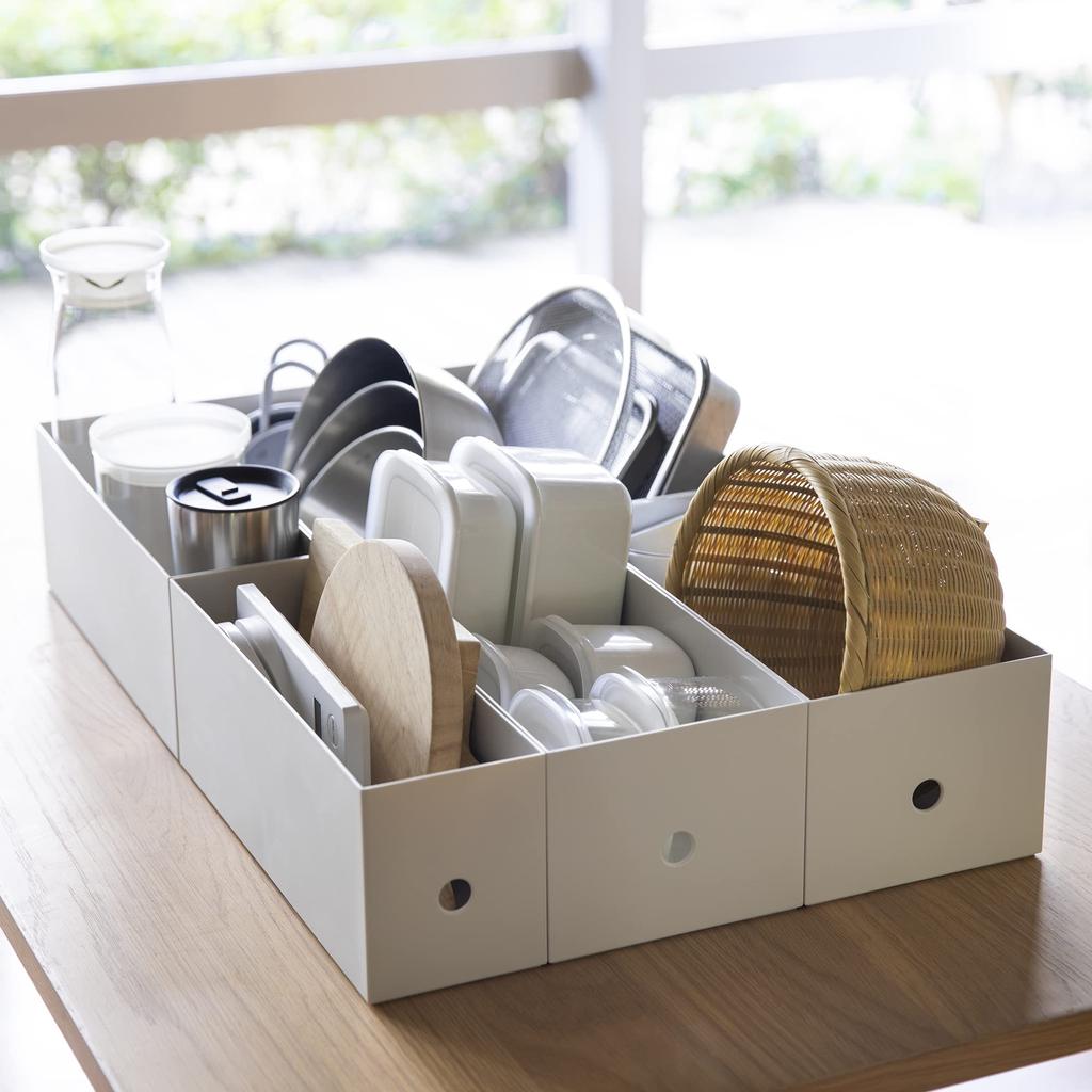 MUJI Recycled Polypropylene File Standard White W10 x D32 x 83904388 Box, Type, 1/2 Size, Gray, Approx. H12cm,