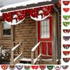 Snowman Christmas Bunting Fan Flag Polyester Christmas Railing Hanging Pendant  Christmas