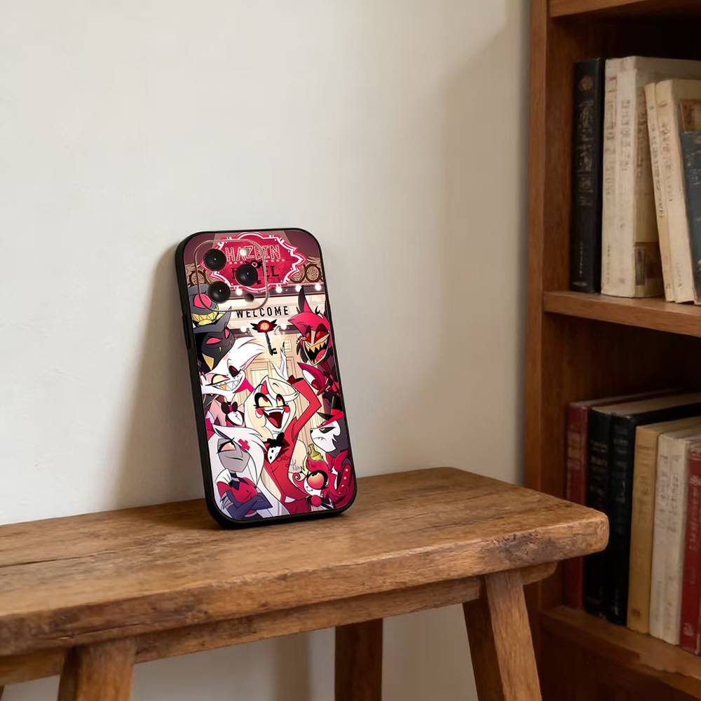 Чехол для телефона H-Hazbin H-Hotel для iPhone 17, 16, 15, 14, 13, 12, 11 Plus, Pro Магнитный для Magsafe Беспроводная зарядка