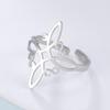 Witches Knot Rings Stainless Steel Witchcraft Knot Rings Gift for Women Geometric Celtic Knot Pendant Vintage Jewelry