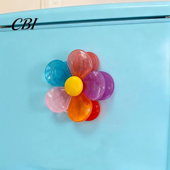 Durable Fridge Magnets 1/2/3Pcs Flower Refrigerator Magnet with Sealing Clips, Snack Bread Food Magnetic Note Holders Storage Bag Sealer Clamp,